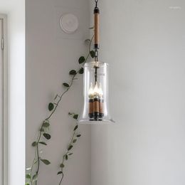 Pendant Lamps Vintage Loft Glass Light Industrial Lamp Coffee House Candle Decoration Fixtures Living Room Lustre