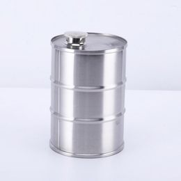 Hip Flasks Smooth Surface Convenient Camping Oil Barrel Wine Jug Anti-crack Stainless Steel Flagon Portable Supplies