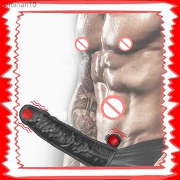 Dildos/Dongs Penis Sleeve Silicone Vibrating Men Wireless Remote Control Penis Vibrator Sleeve Penis Enlargement s Ten Frequency Simula L230518