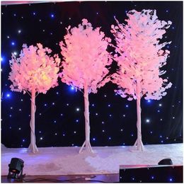 Party Decoration 1.0 M 1.5M Tall White Imitation Tree Leaf Centerpieces Vase Drop Delivery Home Garden Festive Supplies Event Dhiho