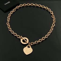 Marca de Tiffanyjewelry para mulheres de colar de longa metragem, homens de alta qualidade, colar de tênis de alta qualidade, designers de jóias de aço inoxidável