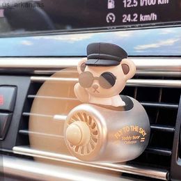 Car Air Freshener Auto Interior Accessorie Cute Bear Pilot Propeller Car Air Freshener Fragrance Diffuser Vent Perfume Clip Aroma Ocean Flavouring L230523