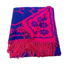 Scarves Women's Cashmere Foulard Femme Square Scarf Sun Flower National Wind Lijiang Jacquard Shawl Winter Thickened