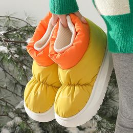 Slippers Women's Shoes Thick Platform Female Snow Boots Simple Design Mixed Colour Keep Warm Down Comfortable Outdoor Woman Ankle Boot