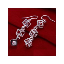 Dangle Chandelier Womens White Gemstone 925 Sier Earring Whitehead Checkers Sterling Plate Earrings Gsse206 Drop Delivery Jewellery Dh54F