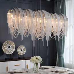 Wall Lamp Italian Tassel Chandelier Dining Table In Room Bar Villa El Front Desk Cafe