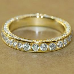 Band Rings Huitan Classic Wedding Bands Women Rings Full Paved CZ Exquisite Promise Rings Daily Wear Versatile Accessories Timeless Jewellery AA230524