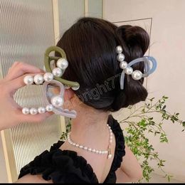 Fashion Pearls Acrylic Hair Claw Clips Girls Makeup Hair Styling Barrettes for Women Hair Accessories