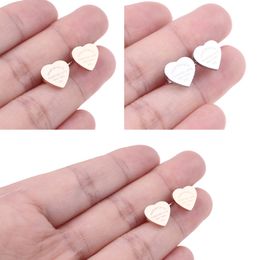 1CM Women Designer Studs 3 Colours Smooth Surface Classic Stainless Steel Luxury Earrings