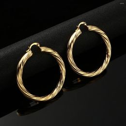 Hoop Earrings Africa Large Circle Ring For Women Gold Colour Round Earring Ethiopian Jewellery Nigeria Congo Arab Gift