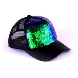 Ball Caps Glitter Ponytail Cap Messy Buns Trucker Ponycaps Plain Baseball Visor Hats Drop Delivery Fashion Accessories Scarves Gloves Dhpaw