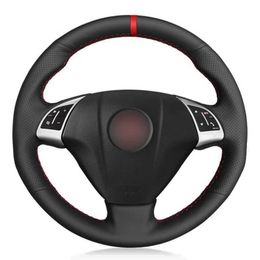 Steering Wheel Covers Car Steering Wheel Cover Soft Black Artificial Leather For Fiat Grande Punto Bravo Linea 2007-2019 Qubo Doblo Opel Combo G230524 G230524