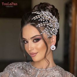 Other Fashion Accessories YouLaPan HP438 Shiny Rhinestone Bridal Headpiece Women Headdress Wedding Hair Accessories Jewelry Bride Head Piece for Part J230525