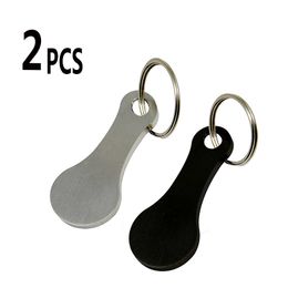 2PCS Shopping Cart Token Key Ring Recycled Aluminium Alloy Key Chain Accessories Keychain Charms Metal Vintage Keychain