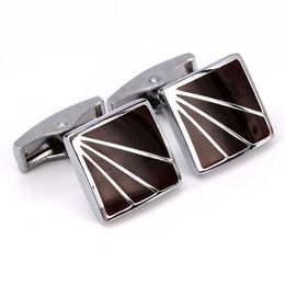 Cuff Links Newly arrived metal enamel for weddings fashion squares red light men's French shirt cufflinks G220525