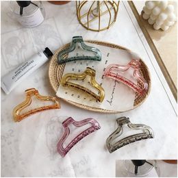 Clamps Transparent Hair Claw Clips For Women Barrette Hairpin Crab Headband Claws Girls Accessories Headwear Ornament Drop Delivery Dh9Mm