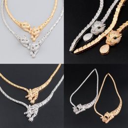 Chains Exaggerated Personality Leopard Necklace Suitable For Both Men And Women Fashion Trend Wedding Birthday High Quality Jewelry