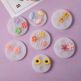 Baking Moulds DIY Mini Sunflower Flower Soft Silicone Mould Fondant Sugarcraft Chrysanthemum Cake Decorating Tools Cartoon Floweres