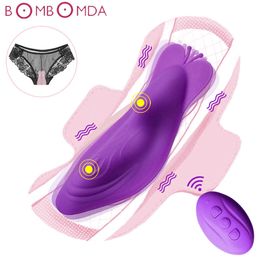 Butterfly Wearable Dildo Vibrator Women Wireless Remote Control Vibrating Panties Toys for Couple Sex