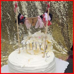 Festive Supplies Pirate Themed Party Cake Smashes Handmade Rag Tied Garands For Toppers With Customised Wire Name Tops