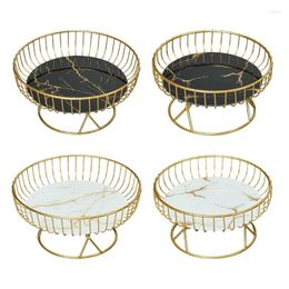 Plates Decorative Metal Wire Fruit-Basket Bowl For Kitchen Living-Room Office Round Fruit Tray-Centerpiece To Display Vegetable