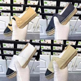 Espadrillas da donna firmate di marca primavera scarpe da donna in vera pelle slip on comode scarpe da pescatore piatte mocassini scarpe casual in tela di canapa taglia 35-42