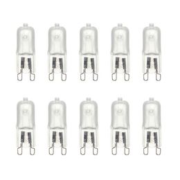 LED ampuller 10pcs G9 Halojen Işık BBS 230240V 25W 40W Buzlu Şeffaf Kapse Kılıf Lambaları Aydınlatma Ev Mutfak Damlası için Sıcak Beyaz Dhotf
