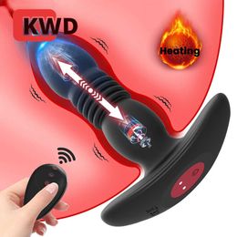 Telescopic Vibrating Plug Vibrator Wireless Remote Sex Toys for Women Ass Anal Dildo Prostate Massager Men Buttplug