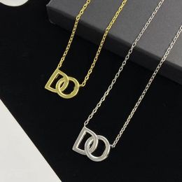 Top Quality Luxury Pendant Necklace Gold Silver Colour Brass Jewellery Classic Simple Pendant Necklace