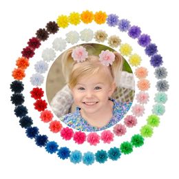 5CM Fermagli per capelli per ragazza Tessuto in chiffon Fiore Fermacapelli per bambini BB Clip Accessorio per capelli Regalo