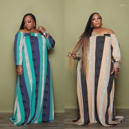 Ethnic Clothing Latest African Dresses Plus Size Women Robe Femme Loose Maxi Dress Party Nigerian Clothes Long Sleeve