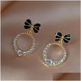 Dangle Chandelier Cute Knot Errings Z Circle Drop Earrings Korean Fashion Women Girls Unusual Jewelry Delivery Dhvq6