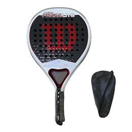 Tennis Rackets 3K Padel Tennis Racket Professional Soft Face Carbon Fibre Soft EVA Face Paddle Tennis Sports Racquet Equipment With Cover 230524