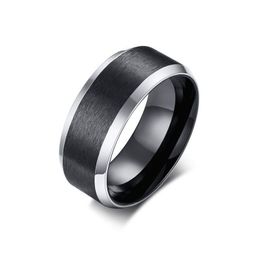 Band Rings Sier Colour Wedding Ring For Men 316L Stainless Steel Black Anillos Hombre Engagement Accessories Drop Delivery Jewellery Dhjhd