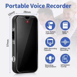 High definition noise reduction recording pen voice controlled recording one click recording pen large capacity magnetic suction ultra long recorder