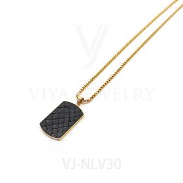 Pendant Necklaces Luxury Red Stingray Dog Tag Stainless Steel Necklace Genuine Black Python Leather Men's Christmas Gift Can Laser LOGO