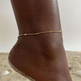 Anklets Stainless Steel Snake Chain Anklet Bracelet For Women Danity Thin Foot Accessories