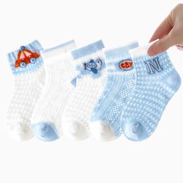 5 pairs/batch Summer Cotton Network Fashion Cartoon 2023 New 1-12 Spring Children's Youth Student Boys and Girls' Baby Socks G220524