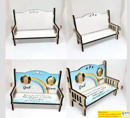 Sublimation MDF memorial long benches Party Supplies blank wooden ornament Heat Transfer personality decoration Home Accessories