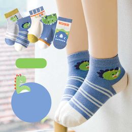 Socks 5 pairs/batch 2023 summer cotton for boys girls and teenagers Cartoon Fashion Network 1-12 spring new children's socks G220524