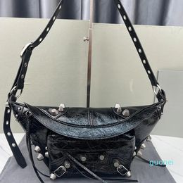 Designer - Crossbody Bag Waist Bags Fashion Shoulder Handbags Black Shopping Tote Purse Genuine Leather Travel Pouch Large Capacity Exterior Zipper Hardware Walle