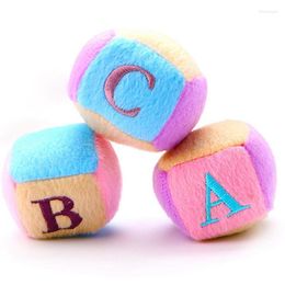 Cat Toys 1PC Interactive Toy Soft Biteproof Letter Pattern Plush Kitten Chewing Pet Training For Cats Random Color