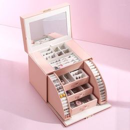 Storage Boxes Large Empty Makeup Boxs Women Drawer Multilayer Box Jewelry Organizer Rangement Organisation Home