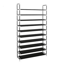 5/10 Tier Shoes Rack Stand Storage Organiser Fabric Shelf Holder Stackable Closet US Warehouse Drop Shipping Available 201030