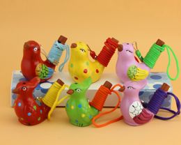 Handmade Ceramic Whistle Cute Style Bird Shape Kid Toys Gift Novelty Vintage Design Water Ocarina For Children Toys dh9766
