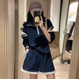 Women's Tracksuits Summer Y2K Outfits For Women's Clothing 2023 Fashion Streetwear 2 Piece Shorts Sets Loose Women Sportswear