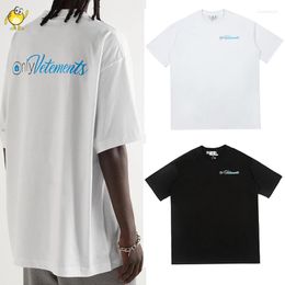 Men's T Shirts Mens T-shirt Oversize Fashion Spring Summer Men Woman Black White Short Sleeve Blue Letter Logo Tees