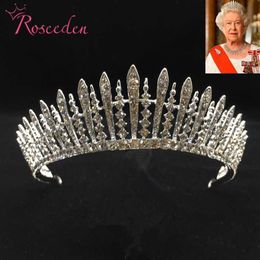 Other Fashion Accessories Gorgeous Princess Queen Tiara Wedding Bridal Tiara Crown Rhinestone Pageant Crown For Brides Hair Ornaments RE3184 J230525