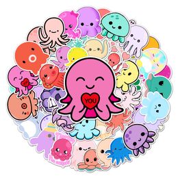 50Pcs-Pack Cartoon Octopus Stickers Wall Stickers Wholesale Vinyl Sticker Waterproof Laptops Car Scrapbooking Guitar Box Skateboard JDM Luggage Decal