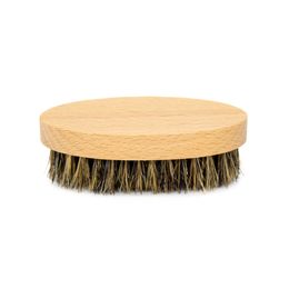 Natural Boar Hair Bristle Beard Mustache Brush Shaving Comb Men Face Massage Round Wood Handle Handmade Beard Brushes dh8176